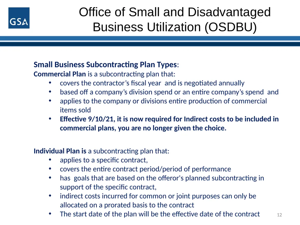 1 Office of Small and Disadvantaged Business - slide 12 of 45