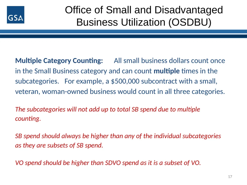 1 Office of Small and Disadvantaged Business - slide 17 of 45