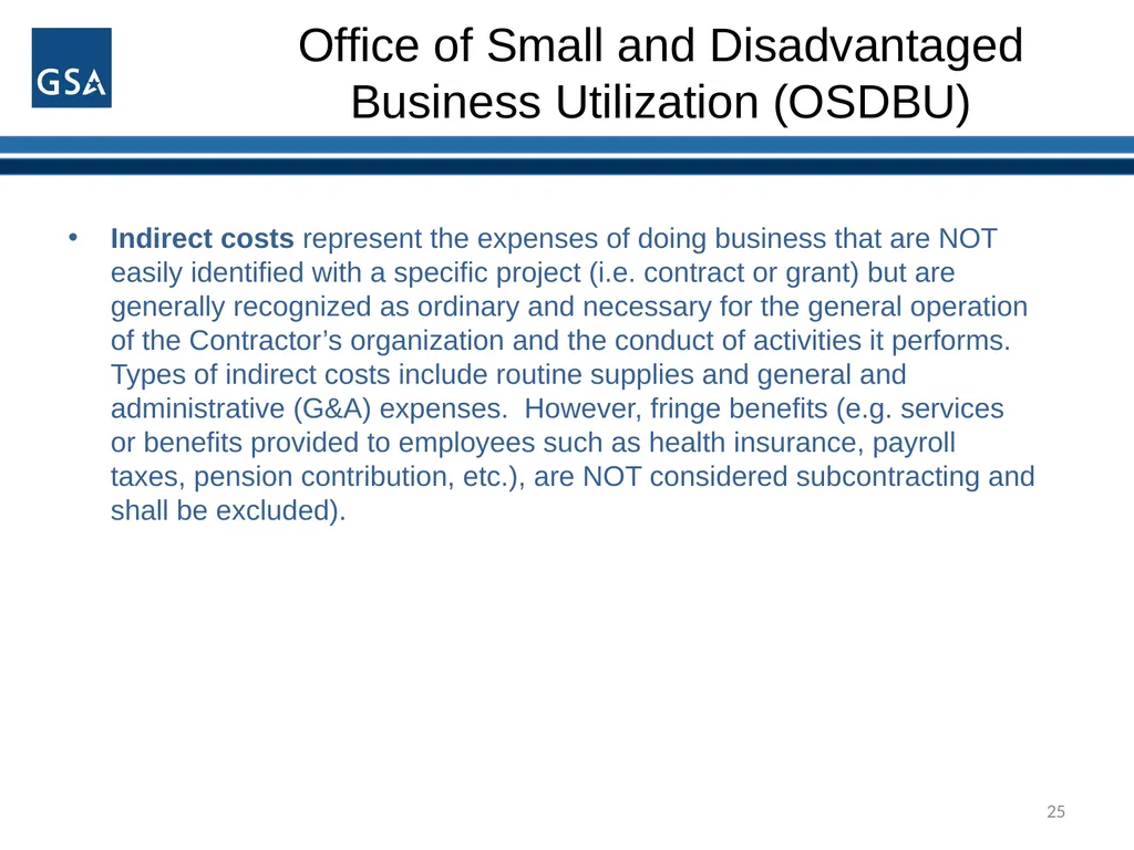 1 Office of Small and Disadvantaged Business - slide 25 of 45