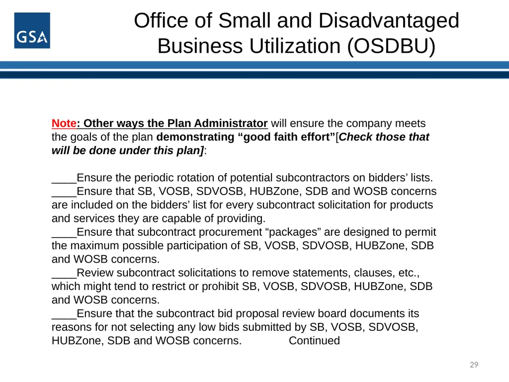 1 Office of Small and Disadvantaged Business - slide 29 of 45