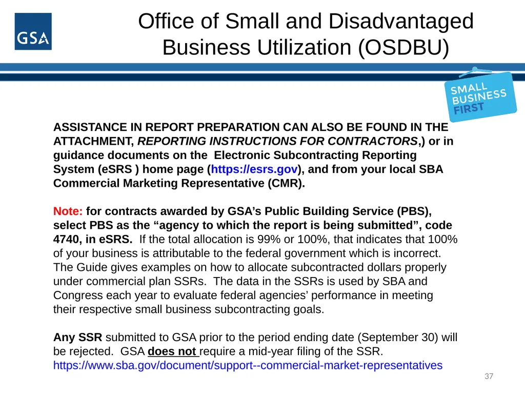 1 Office of Small and Disadvantaged Business - slide 37 of 45