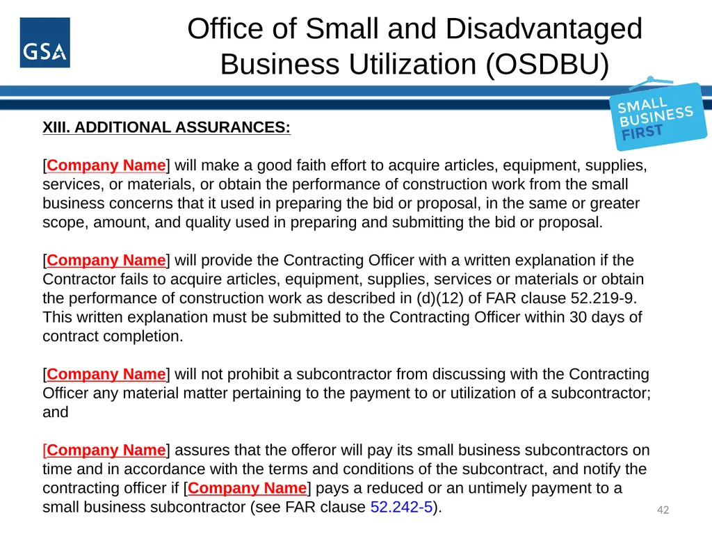 1 Office of Small and Disadvantaged Business - slide 42 of 45