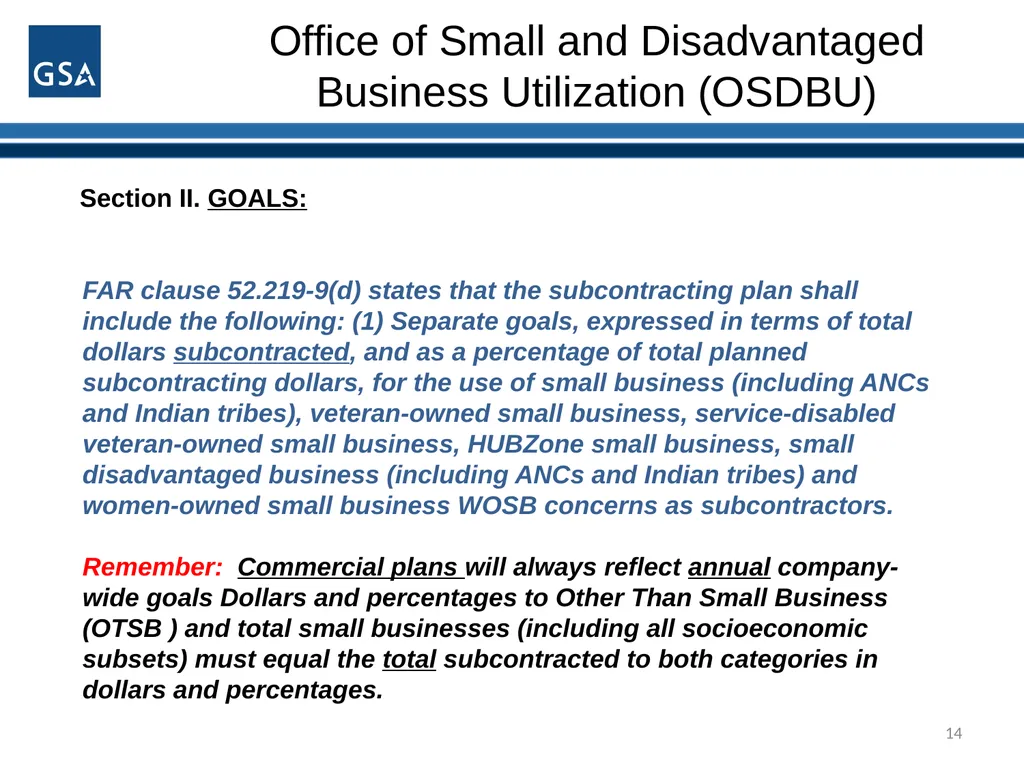 1 Office of Small and Disadvantaged Business - slide 14 of 45