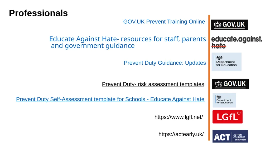 Prevent Training What is Prevent? Ideology and - slide 27 of 29