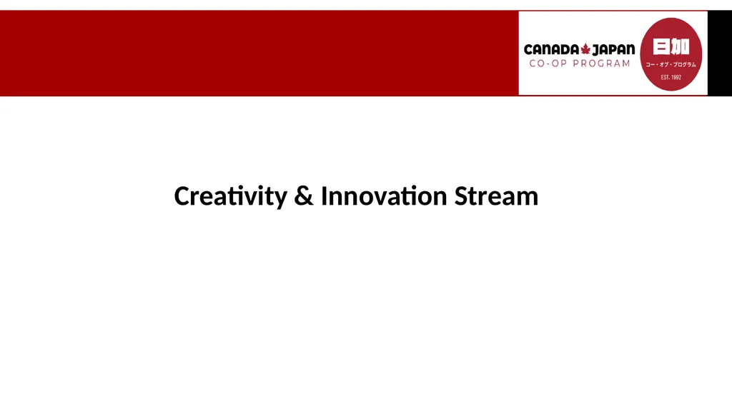 Creativity & Innovation Stream Skillset Critical - slide 1 of 17