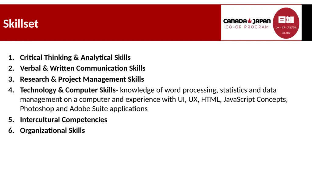 Creativity & Innovation Stream Skillset Critical - slide 2 of 17