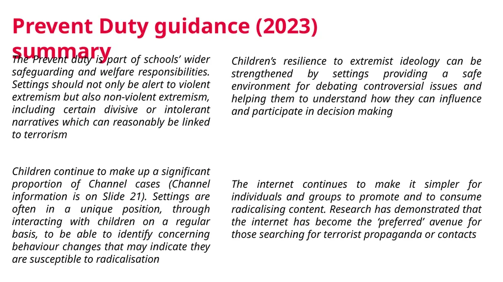 Keeping Children Safe in Education: Prevent - slide 9 of 31