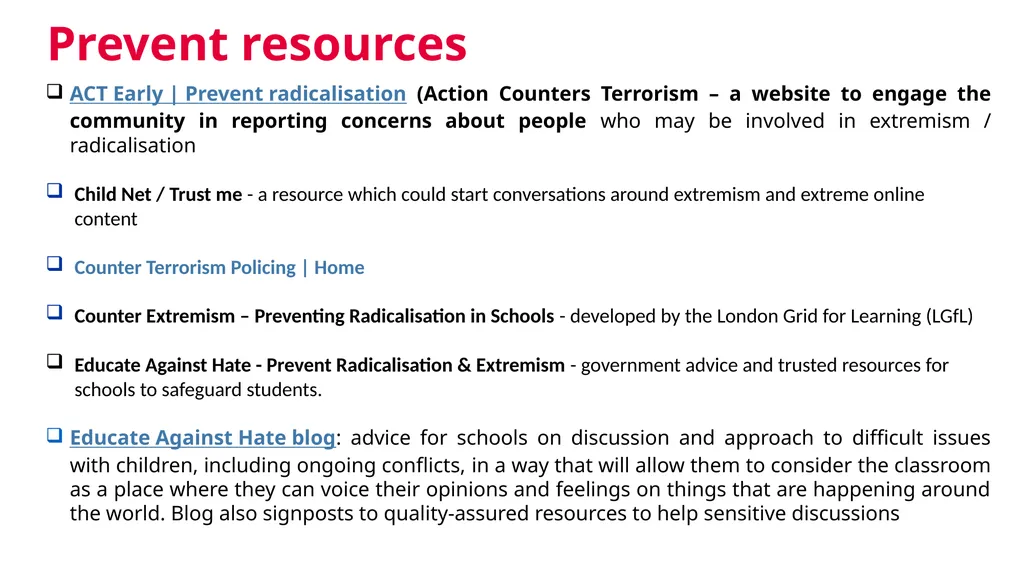 Keeping Children Safe in Education: Prevent - slide 30 of 31