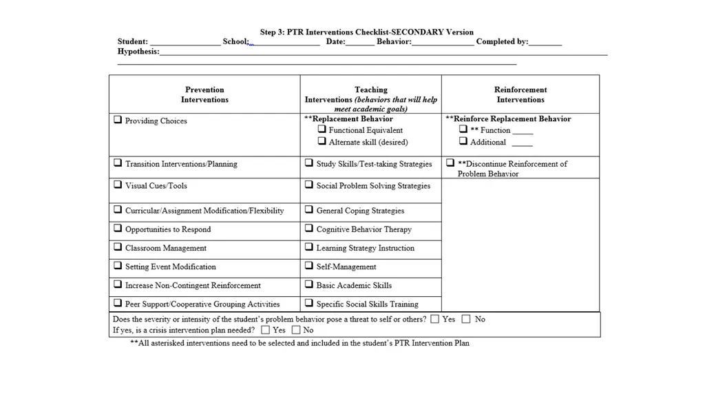 E16-The Prevent-Teach-Reinforce FBA/BIP Model for - slide 50 of 73