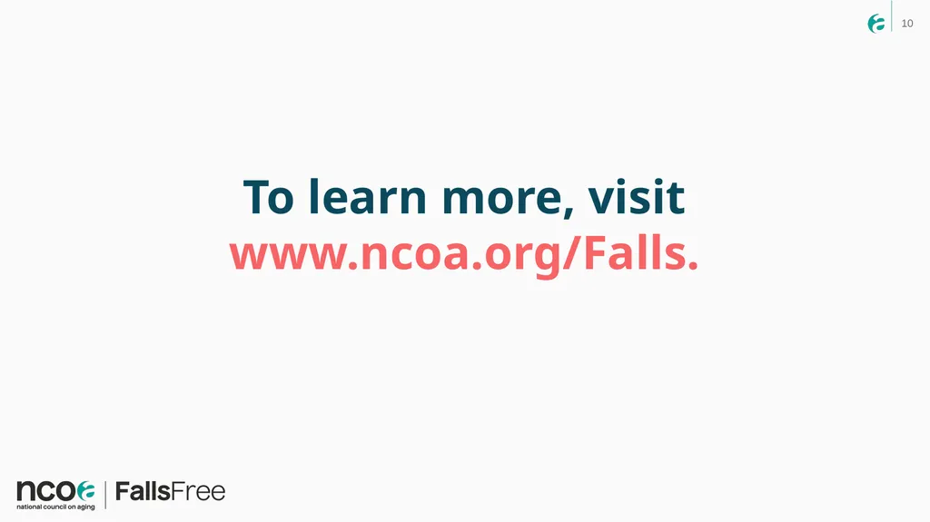 Instructions This PowerPoint contains NCOA’s 6 - slide 10 of 10