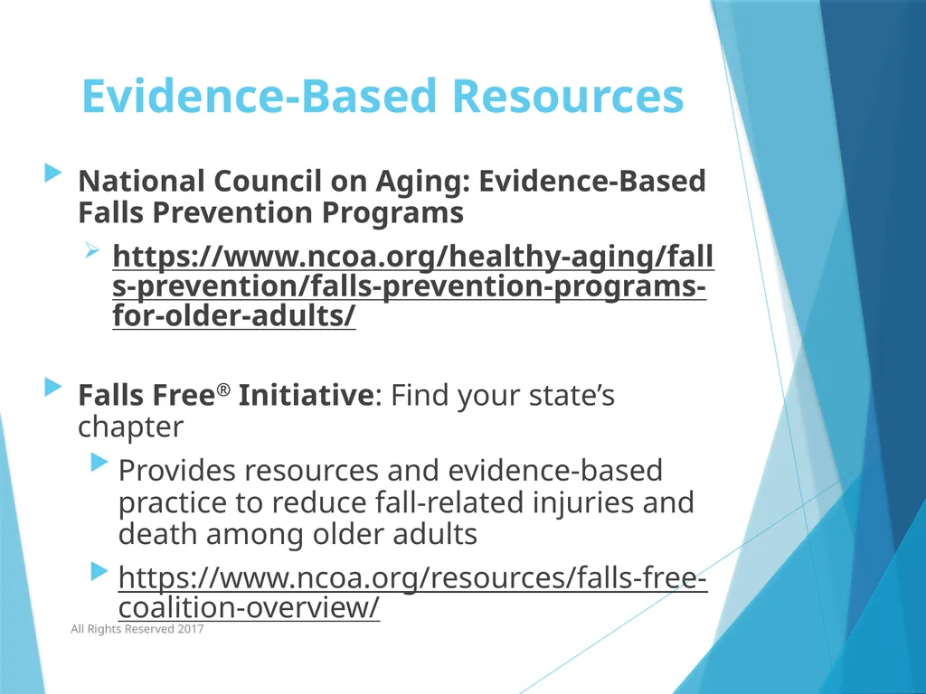 Standing Together to Prevent Falls AOTA/APTA’s - slide 29 of 34