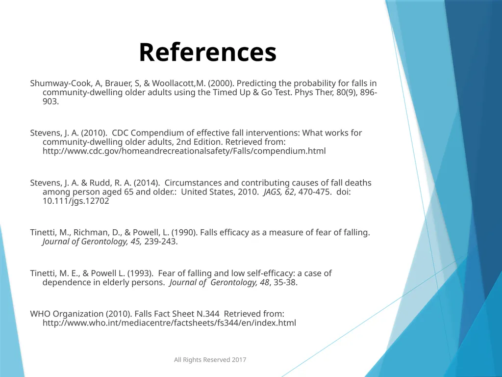 Standing Together to Prevent Falls AOTA/APTA’s - slide 34 of 34