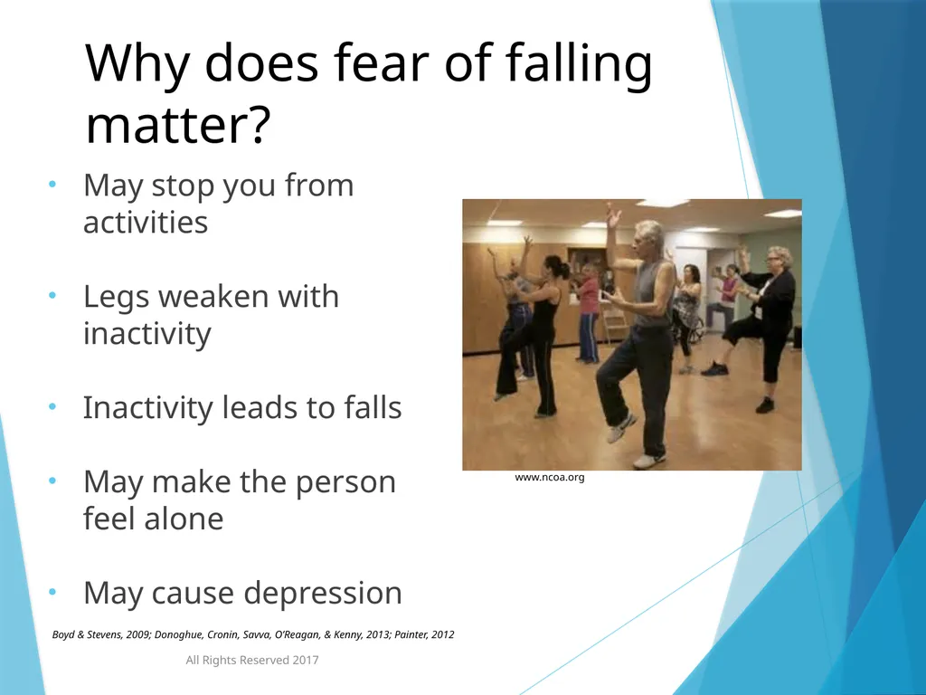 Standing Together to Prevent Falls AOTA/APTA’s - slide 8 of 34