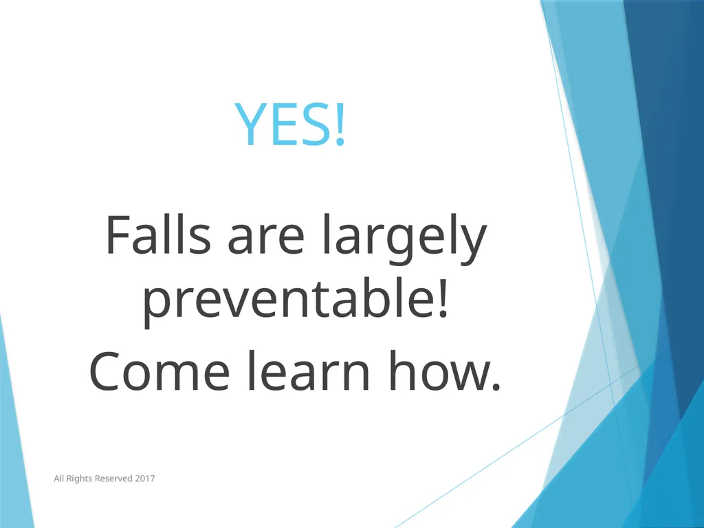 Standing Together to Prevent Falls AOTA/APTA’s - slide 3 of 34