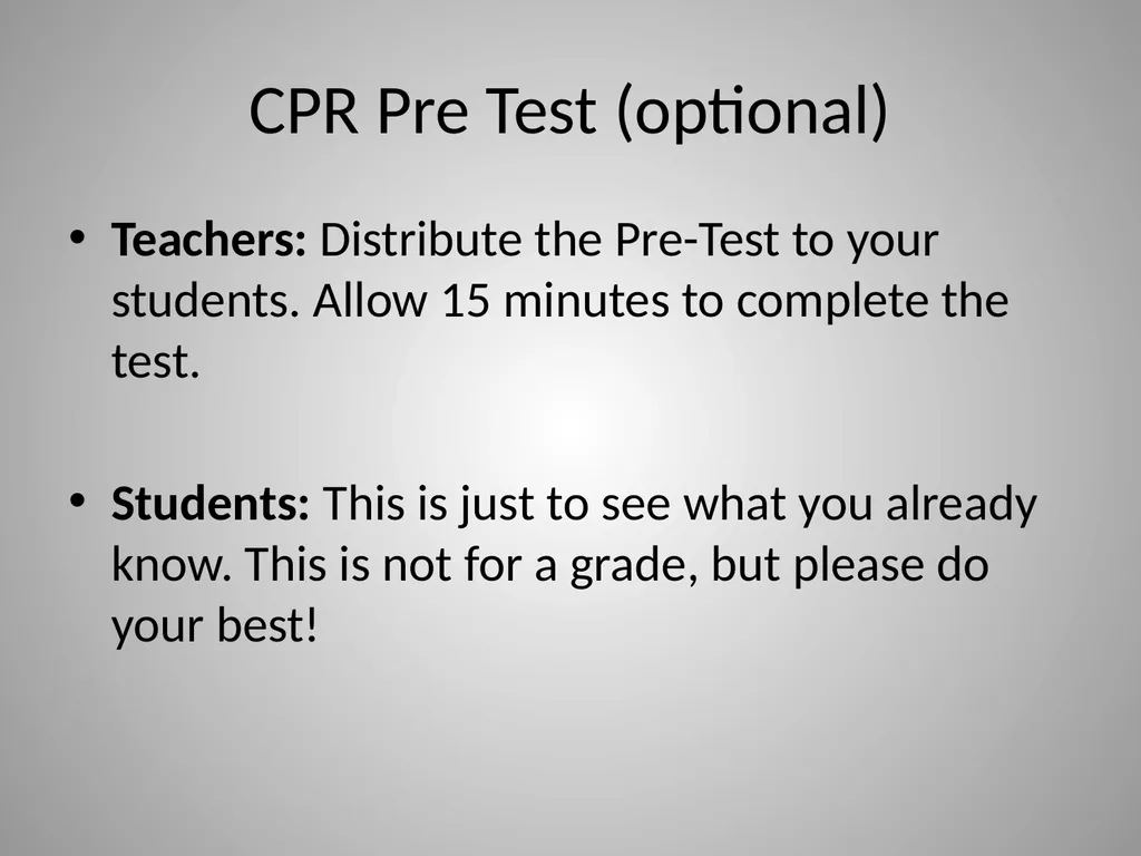 Hands Only CPR American Heart Association CPR Pre - slide 2 of 14