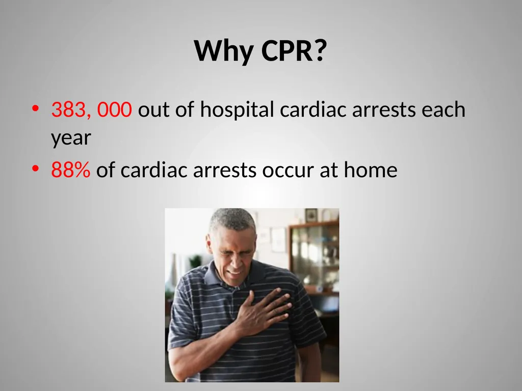 Hands Only CPR American Heart Association CPR Pre - slide 6 of 14