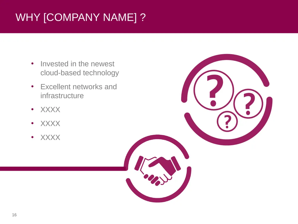 [INSERT LOGO HERE] [PRODUCT NAME] Company Details - slide 16 of 17