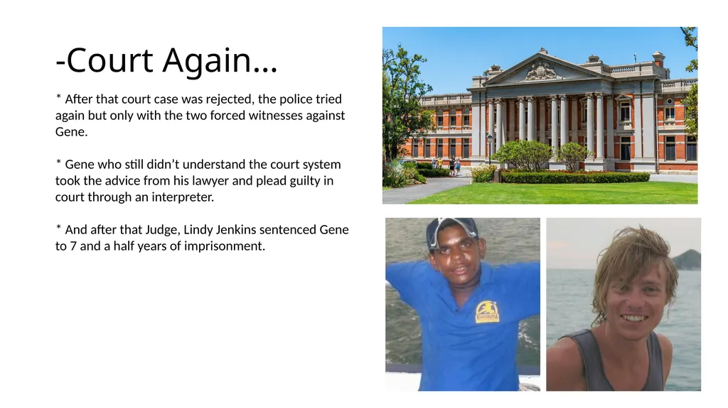 Gene Gibson Court Case Timeline -Background - slide 9 of 10