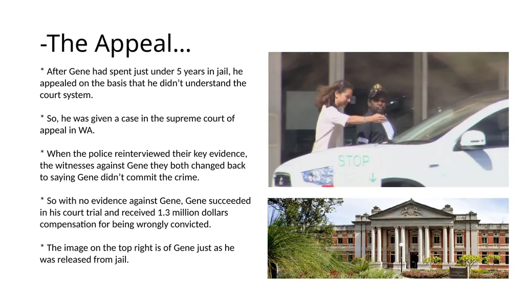 Gene Gibson Court Case Timeline -Background - slide 10 of 10