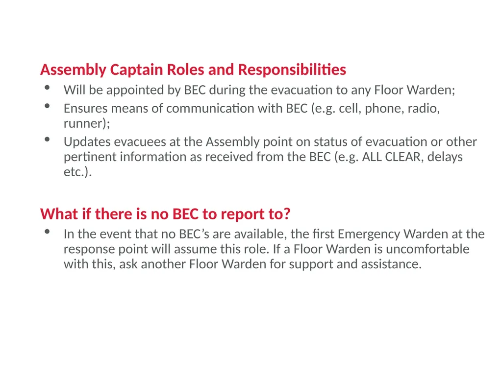 Evacuation Training Safety and Risk Services 2023 - slide 10 of 14