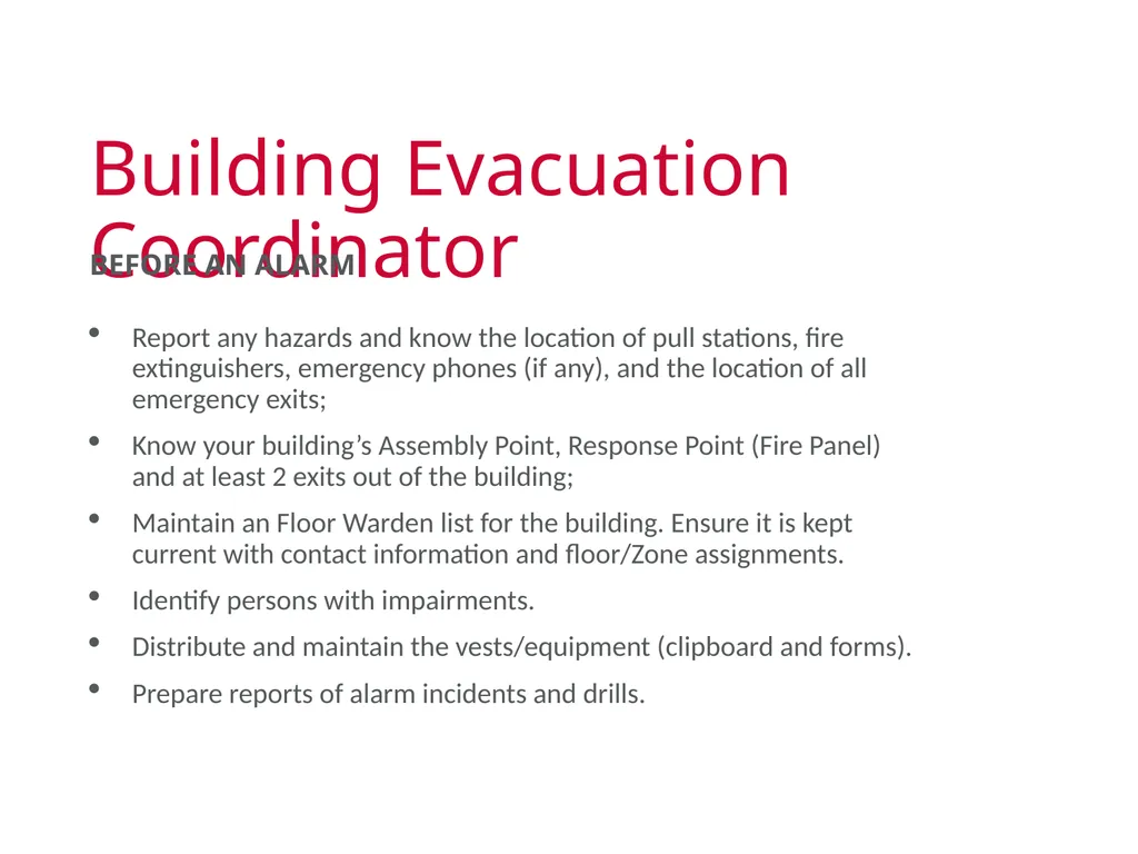 Evacuation Training Safety and Risk Services 2023 - slide 7 of 14