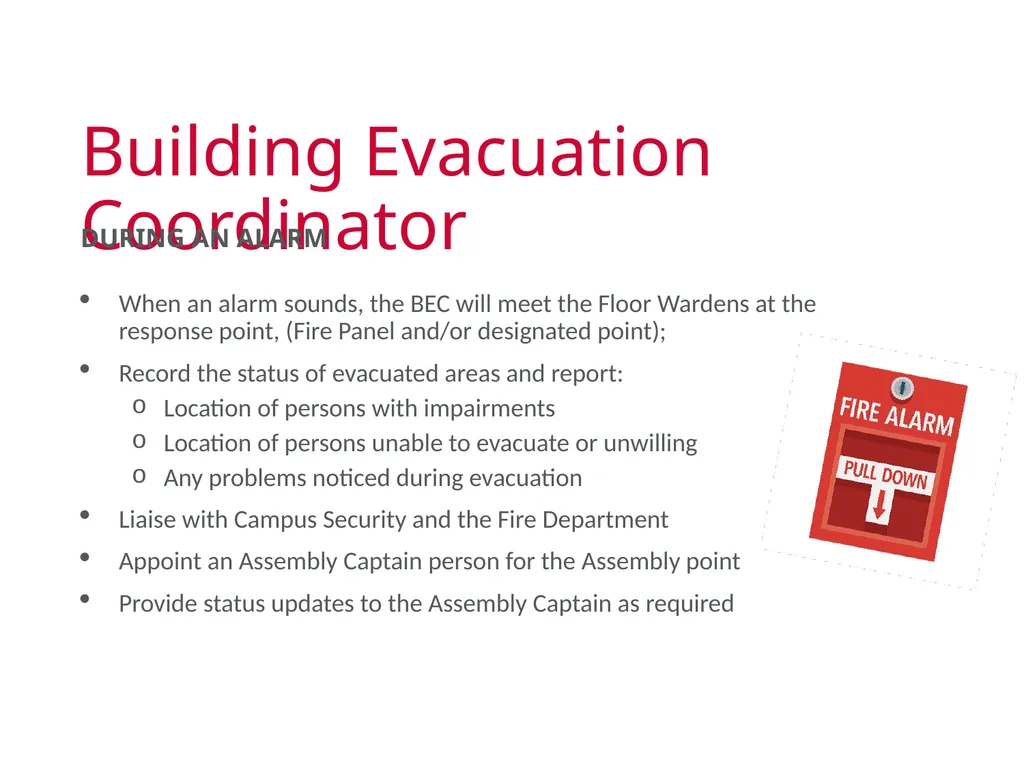 Evacuation Training Safety and Risk Services 2023 - slide 8 of 14