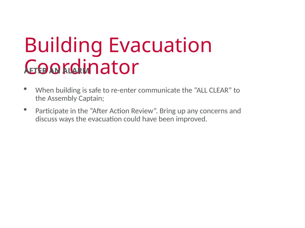 Evacuation Training Safety and Risk Services 2023 - slide 9 of 14