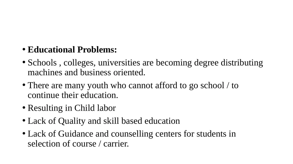 Problems and Challenges Faced by the Youth - slide 6 of 17