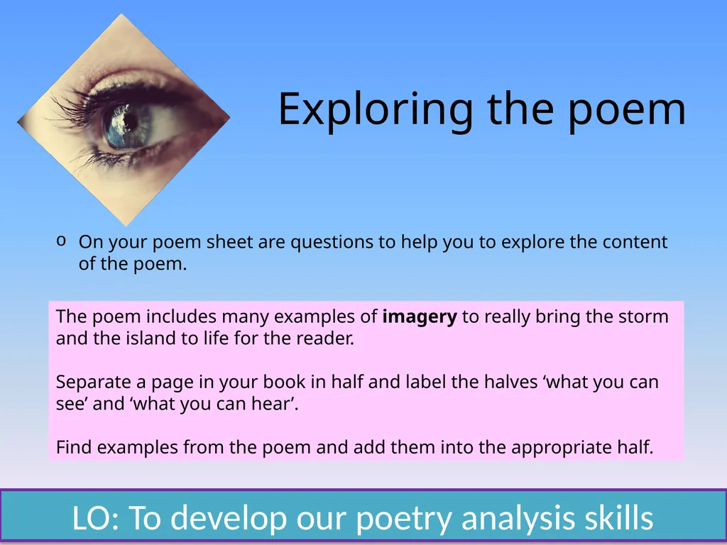 Lesson objective: To explore the main themes and - slide 3 of 8