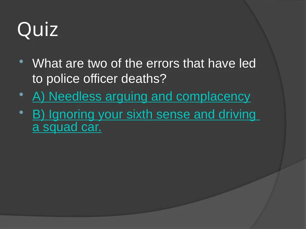 Traffic Stop Training CBT A Law Enforcement Course - slide 20 of 34