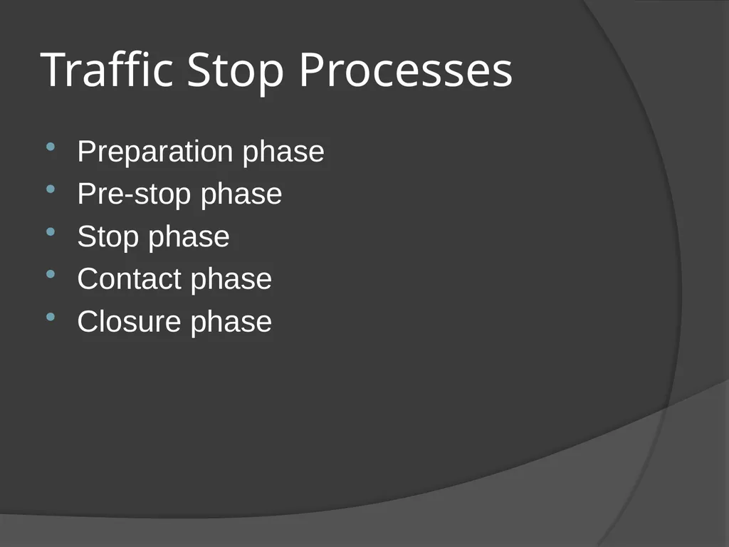 Traffic Stop Training CBT A Law Enforcement Course - slide 23 of 34