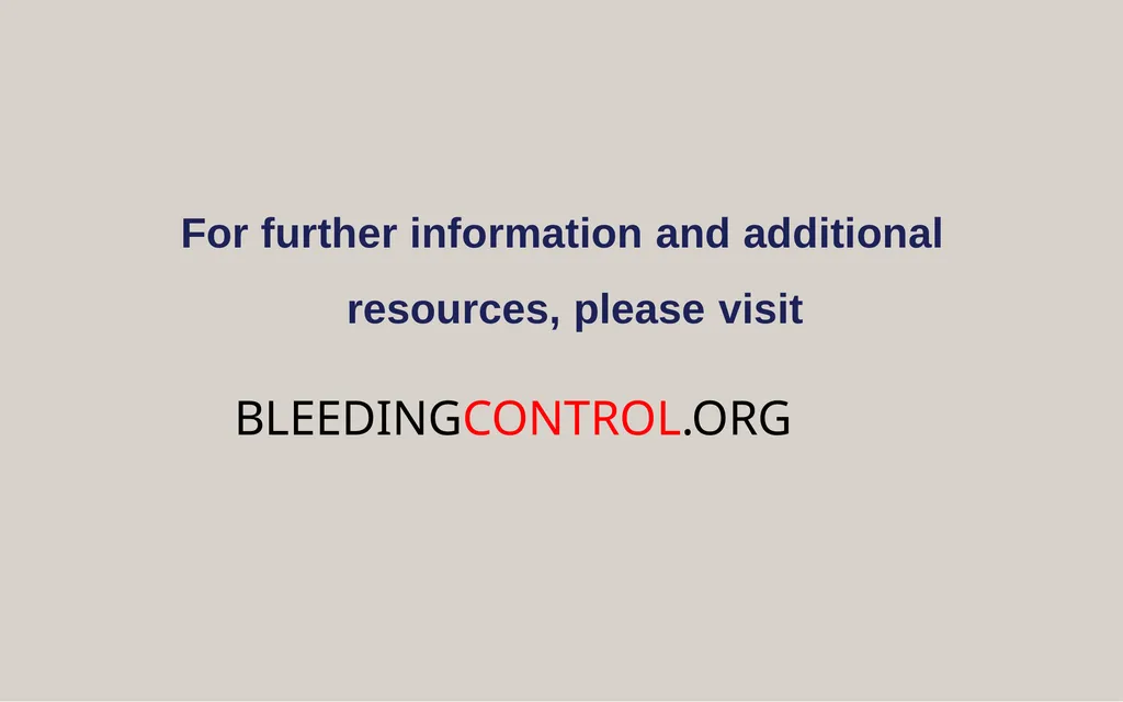 Bleeding Control (B-Con) Basic Copyright © 2017 by - slide 61 of 61