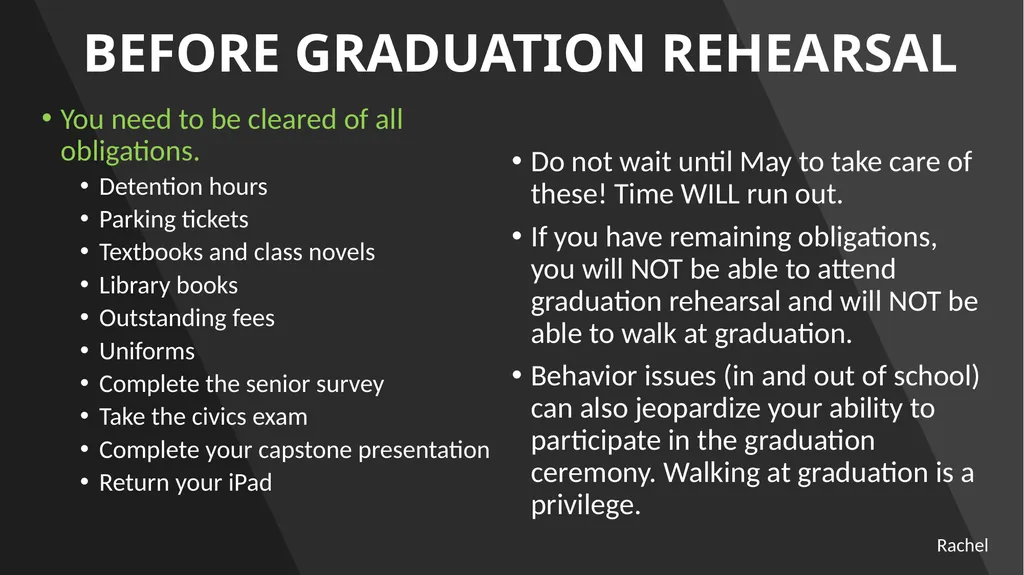 Welcome to Senior Year! Asprey ADMINISTRATIVE TEAM - slide 13 of 32