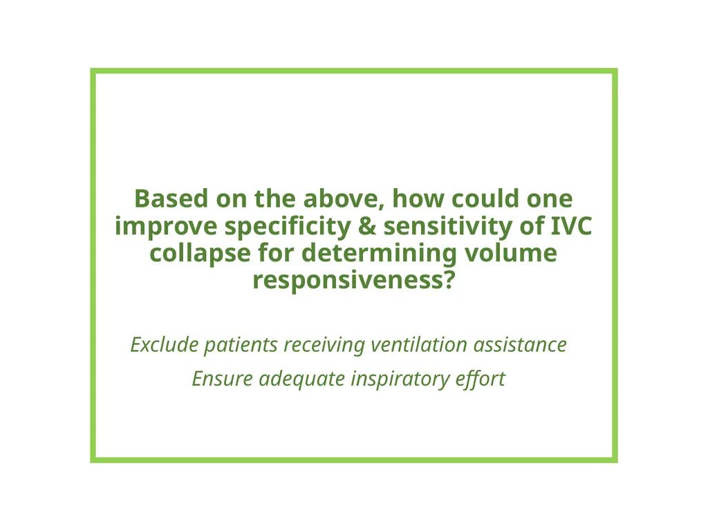 IVC Collapse Physiology knowing the caveats & - slide 11 of 33