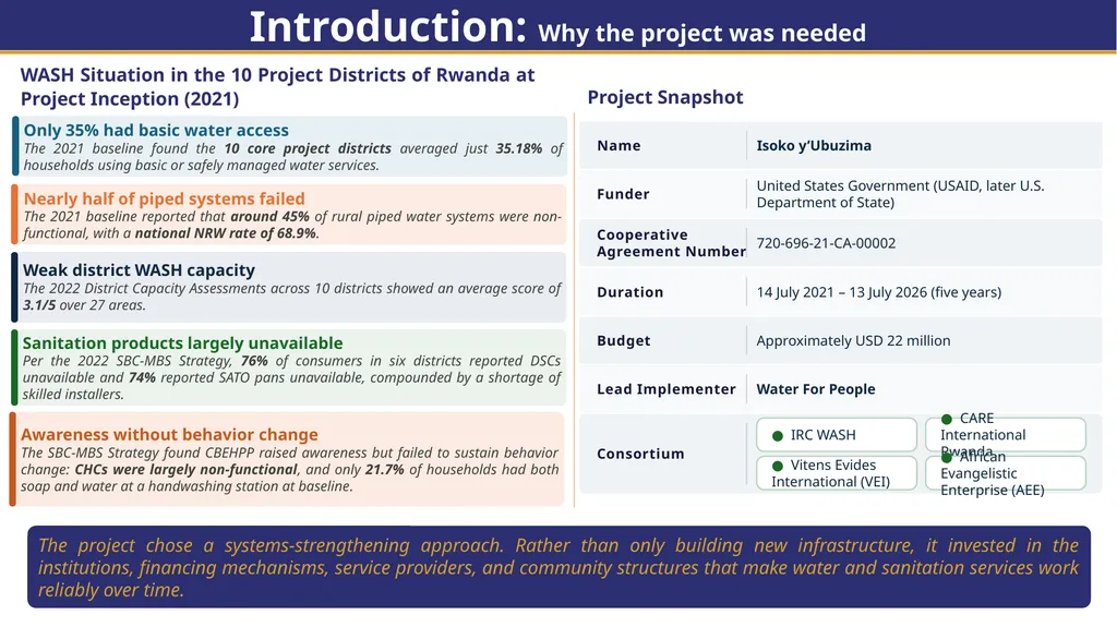 End of Project Evaluation for Isoko y’Ubuzima: - slide 3 of 26