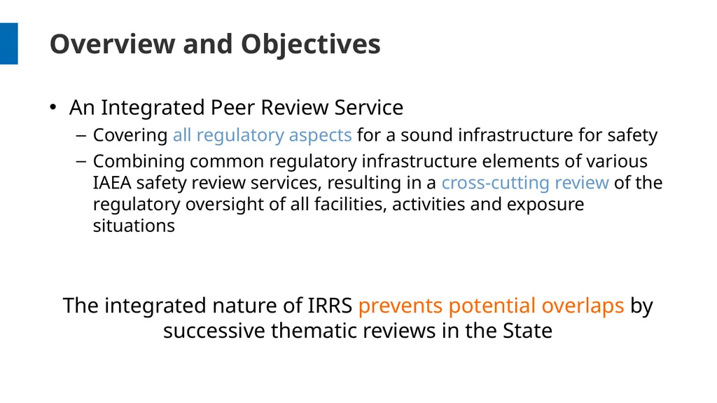 Overview and Process Workshop on IRRS and SARIS - slide 5 of 42