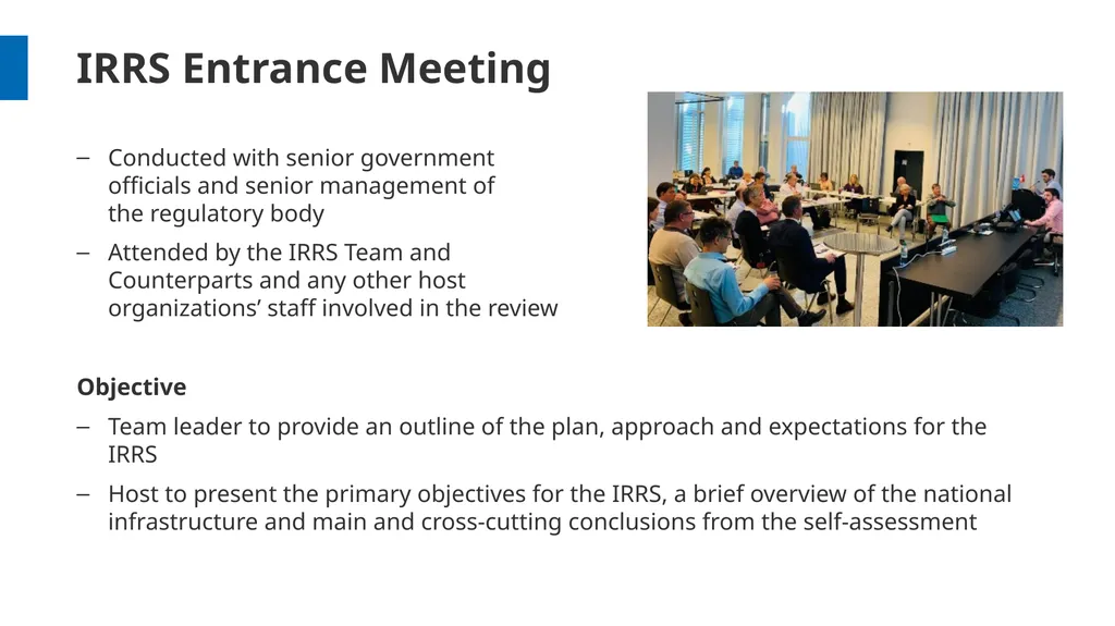 Overview and Process Workshop on IRRS and SARIS - slide 28 of 42