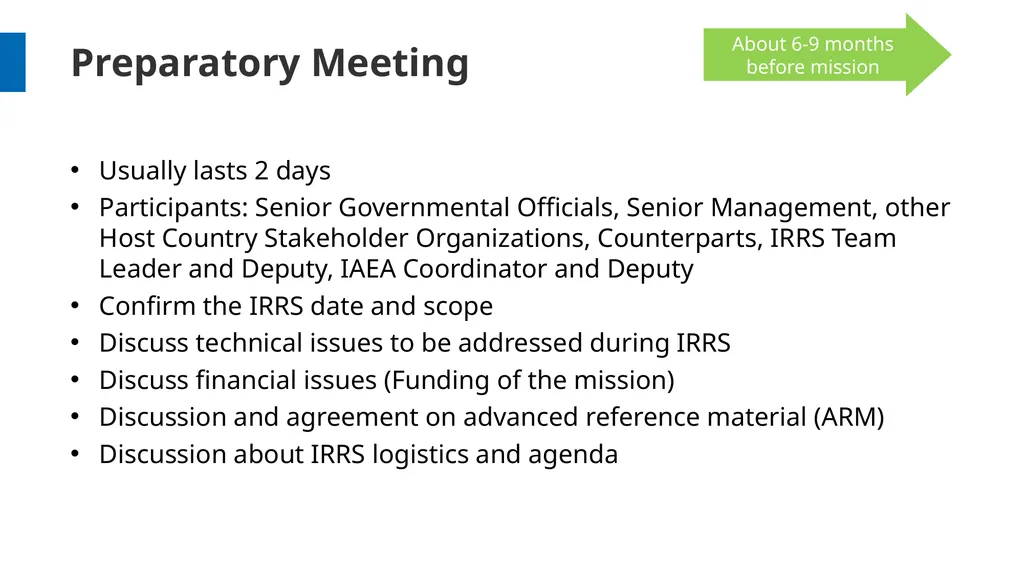 Overview and Process Workshop on IRRS and SARIS - slide 18 of 42