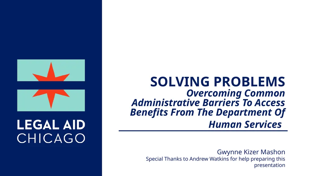 Solving Problems Overcoming Common Administrative - slide 1 of 47