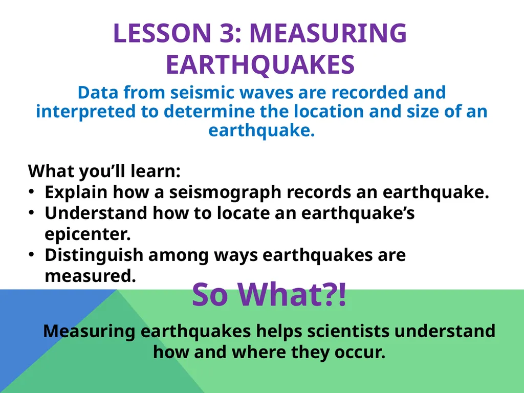 Earthquakes Chapter 6 The Big Idea Earthquakes - slide 31 of 54