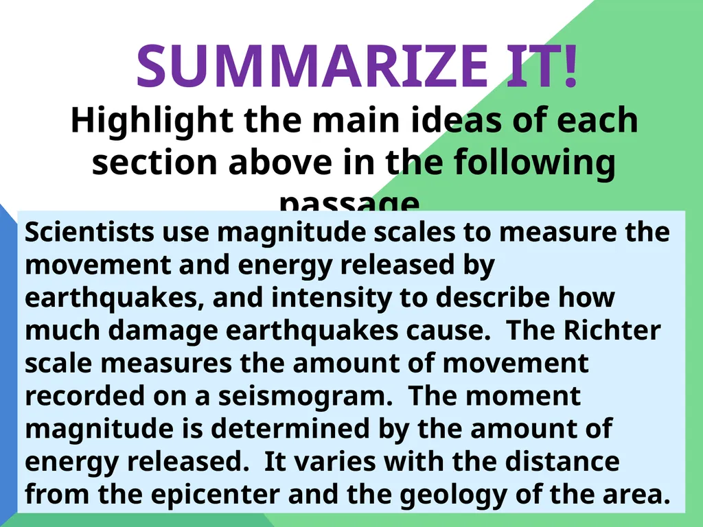 Earthquakes Chapter 6 The Big Idea Earthquakes - slide 41 of 54
