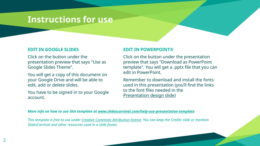 This is your presentation title Instructions for - slide 2 of 39