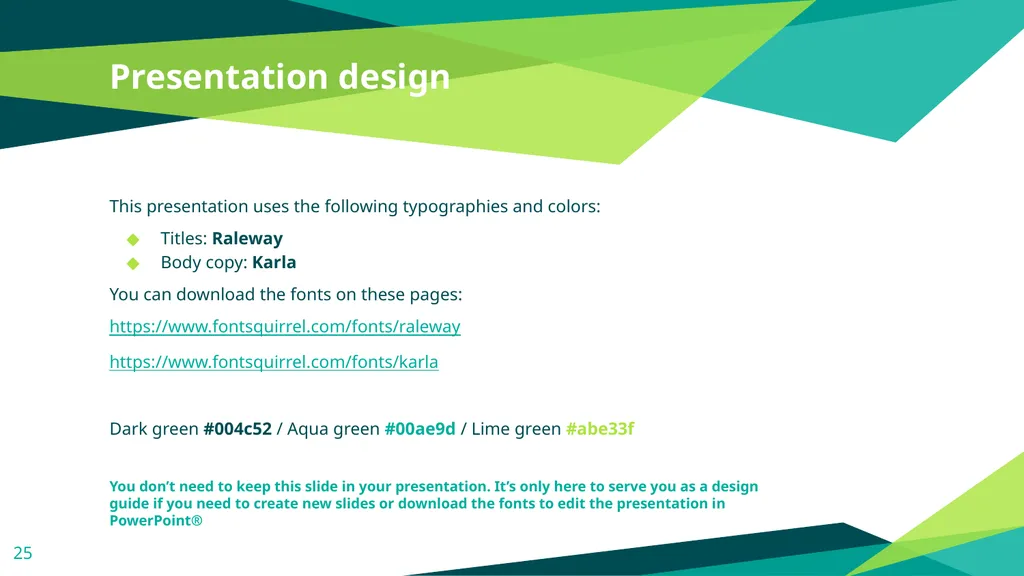This is your presentation title Instructions for - slide 25 of 39