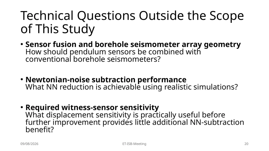 High-Precision Pendulum Seismometers for - slide 20 of 21