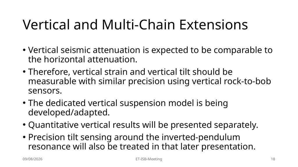 High-Precision Pendulum Seismometers for - slide 18 of 21