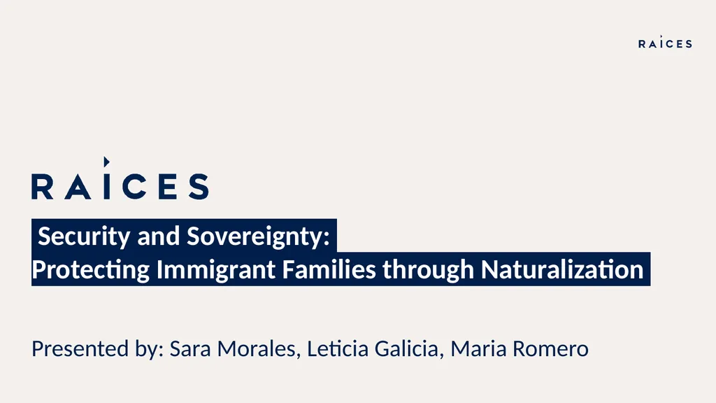 Security and Sovereignty: Protecting Immigrant - slide 1 of 33