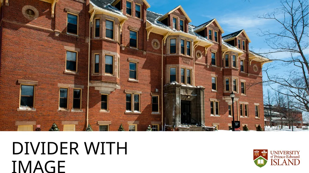 How to use this UPEI widescreen presentation - slide 9 of 23