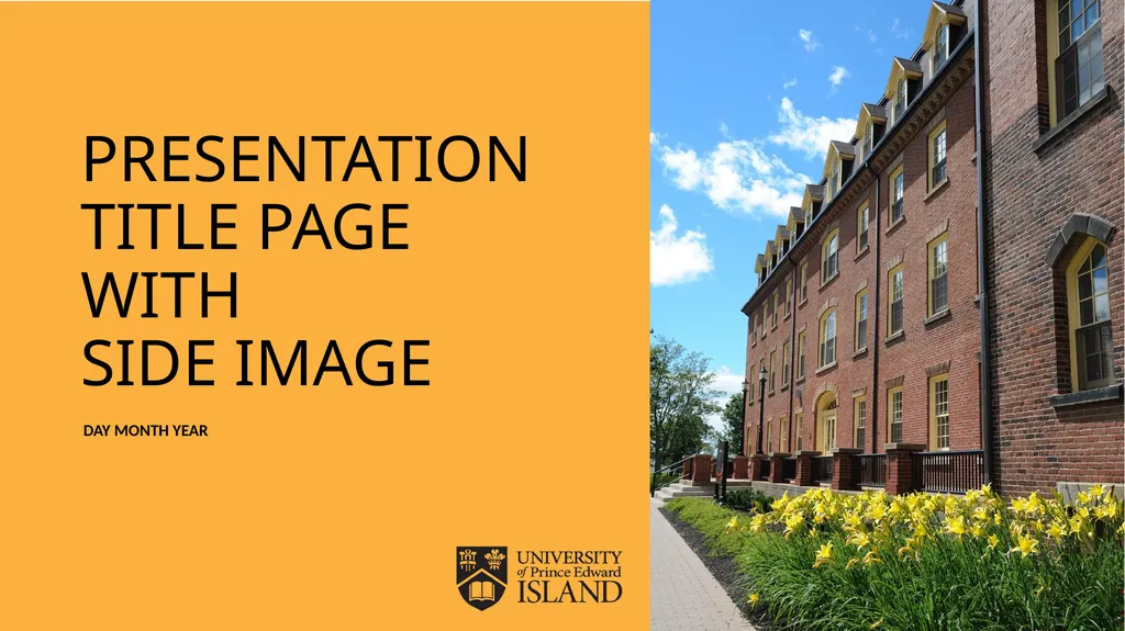 How to use this UPEI widescreen presentation - slide 3 of 23