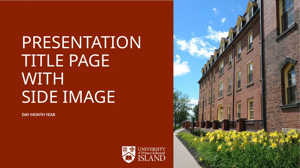 How to use this UPEI widescreen presentation - slide 4 of 23