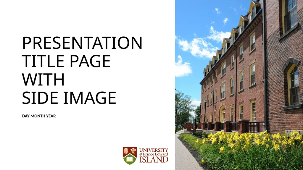 How to use this UPEI widescreen presentation - slide 5 of 23